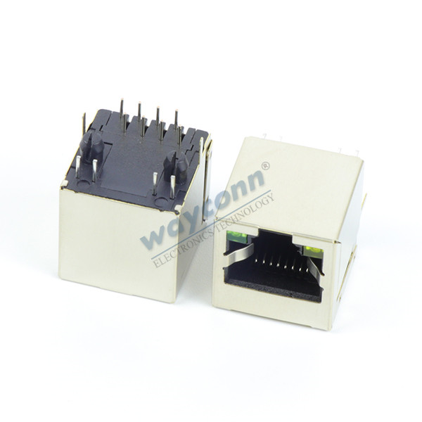 Shielded 8P8C Vertical RJ45 With Led