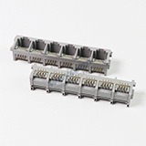 Unshielded 8P8C Side Entry RJ45 1 X 6 Connector