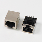 Right Angle 10P8C Tab Down RJ45 Shielded PCB Connector