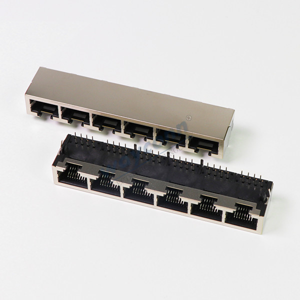 Shielded Low Profile 1X6 RJ45 Connector