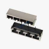 Shielded Low Profile 1X4 RJ45 Connector