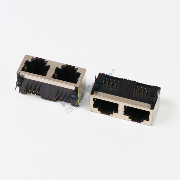 Tab Up RJ45 1X2 PCB Socket Connector w/ Shield