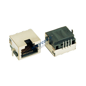Tab Up 8P8C Shielded RJ45 Offset Connector