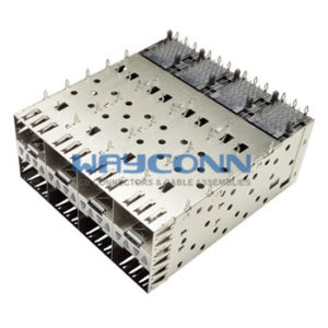 SFP Cage & Connector 2x4 Port, Press-Fit Type - SC0-N24PLX