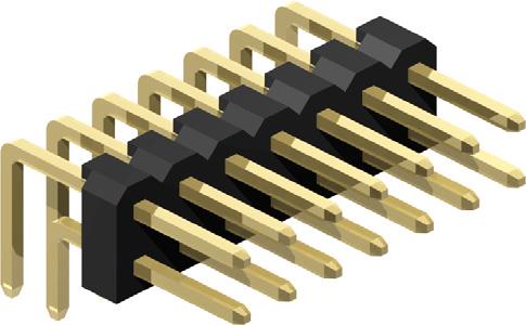 Dual Row Right Angle 2.54mm Pitch Connector