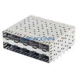 Stacked SFP 2X5 Cage ASSY with Light Pipes